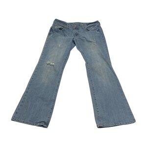 2009 American Eagle Jeans Women’s Size 6 Regular Low Rise Flare Y2K Light Wash